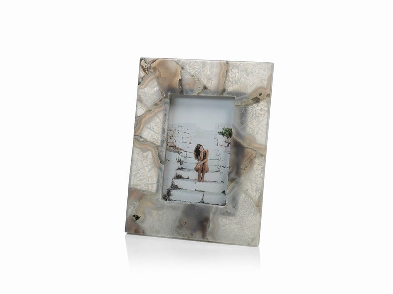 Zodax Preto Agate Photo Frame 4" X6" - Image 1